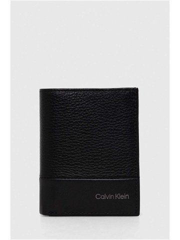 Kožená peněženka Calvin Klein černá barva K50K511667