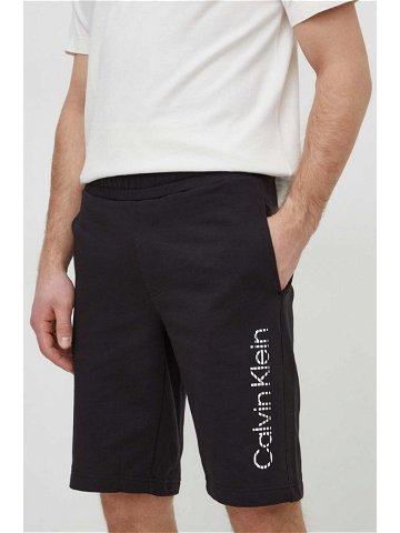 Bavlněné šortky Calvin Klein černá barva K10K112967