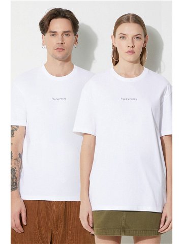 Bavlněné tričko Filling Pieces Slim bílá barva s potiskem 74434001901