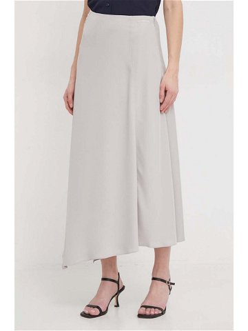 Sukně Calvin Klein šedá barva midi áčková K20K206845