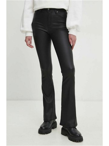 Kalhoty Answear Lab dámské černá barva zvony medium waist
