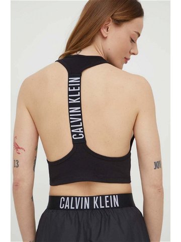 Plážový top Calvin Klein černá barva KW0KW02481