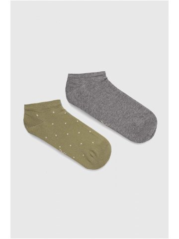 Ponožky Tommy Hilfiger 2-pack pánské zelená barva