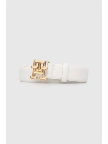 Kožený pásek Tommy Hilfiger dámský bílá barva AW0AW16028