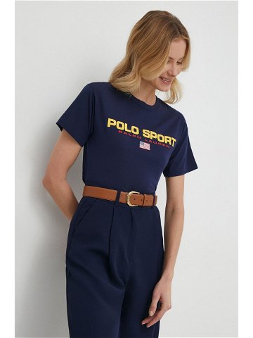 Bavlněné tričko Polo Ralph Lauren tmavomodrá barva 211936915