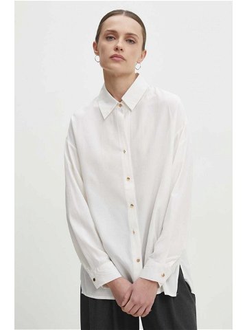 Košile Answear Lab dámská bílá barva relaxed s klasickým límcem