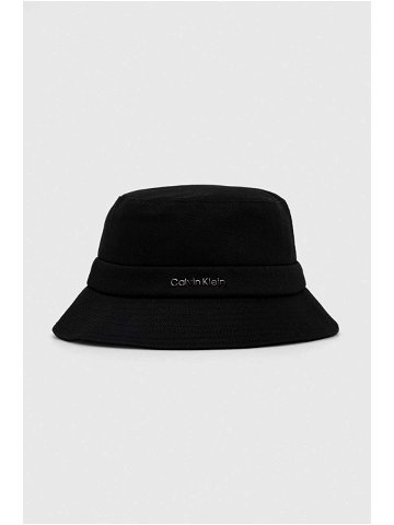 Bavlněná čepice Calvin Klein černá barva K60K611872