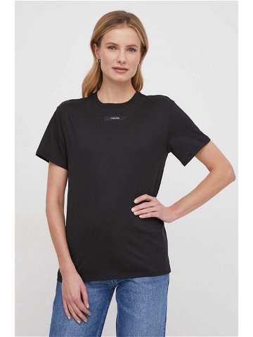 Bavlněné tričko Calvin Klein černá barva K20K206629