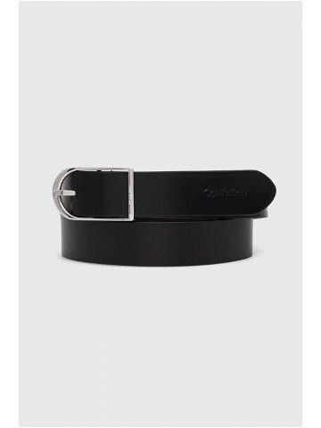 Kožený pásek Calvin Klein dámský černá barva