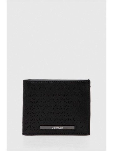 Kožená peněženka Calvin Klein černá barva K50K511835