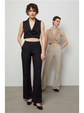 Kalhoty Answear Lab dámské černá barva jednoduché high waist