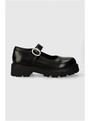 Kožené polobotky Vagabond Shoemakers COSMO 2 0 dámské černá barva na plochém podpatku
