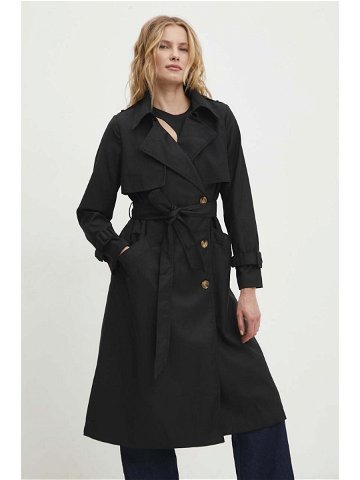Kabát Answear Lab dámský černá barva přechodný dvouřadový
