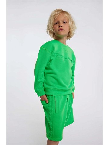 Dětská mikina Marc Jacobs zelená barva s aplikací