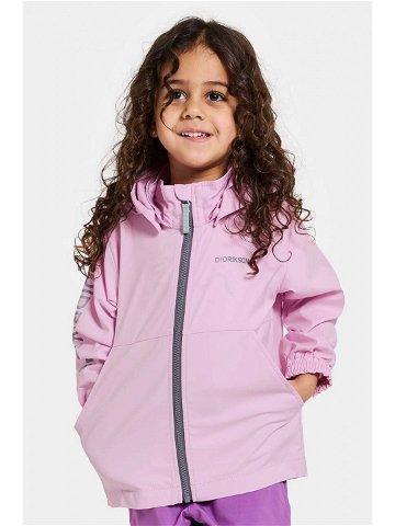 Dětská bunda Didriksons HALLON KIDS JKT fialová barva