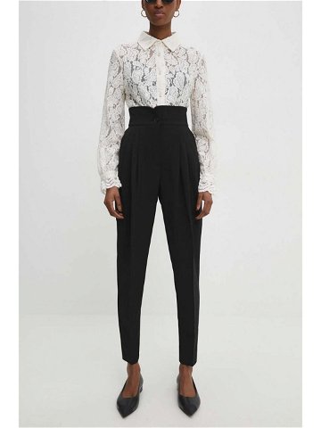 Kalhoty Answear Lab dámské černá barva střih chinos high waist