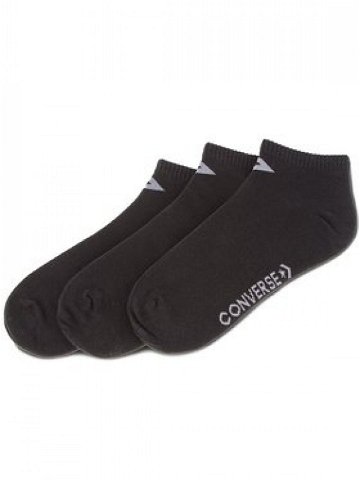 Converse Sada 3 párů nízkých ponožek unisex E747B-3010 Černá