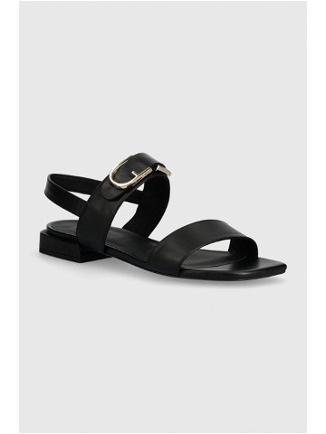 Kožené sandály Furla FLOW dámské černá barva YH72FOW BX2680 O6000
