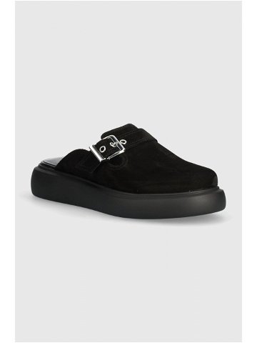Semišové pantofle Vagabond Shoemakers BLENDA dámské černá barva na platformě 5519-750-20