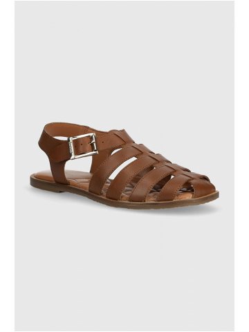 Kožené sandály Barbour Macy dámské hnědá barva LFO0683TA52