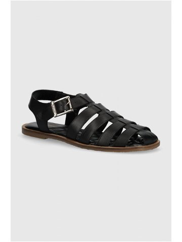 Kožené sandály Barbour Macy dámské černá barva LFO0683BK12