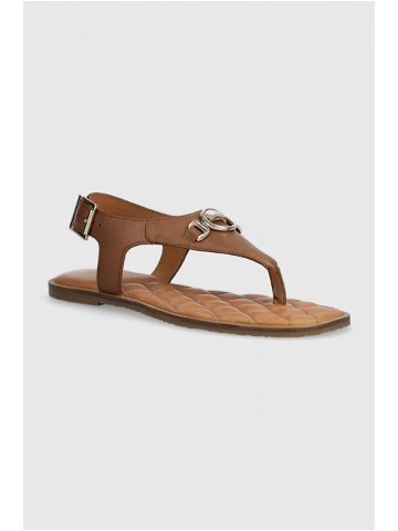 Kožené sandály Barbour Vivienne dámské hnědá barva LFO0682TA52