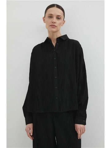 Košile Answear Lab dámská černá barva regular s klasickým límcem