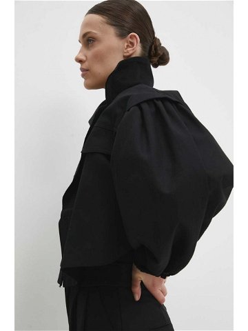 Bavlněná bunda Answear Lab černá barva
