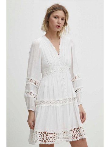 Šaty Answear Lab bílá barva mini