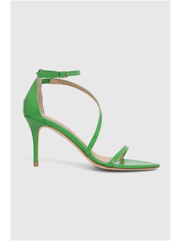 Kožené sandály Custommade Amy Patent zelená barva 000200098