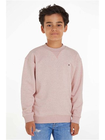 Dětský svetr Tommy Hilfiger růžová barva lehký