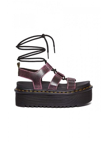 Kožené sandály Dr Martens Nartilla XL dámské růžová barva na platformě DM31540379