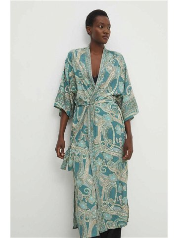 Kimono Answear Lab zelená barva oversize