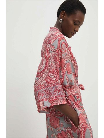 Kimono Answear Lab růžová barva oversize