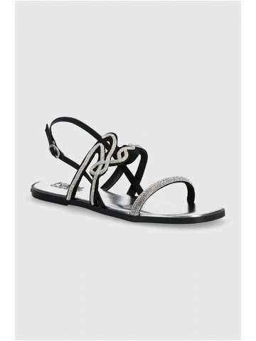 Sandály Karl Lagerfeld OLYMPIA dámské stříbrná barva KL87425