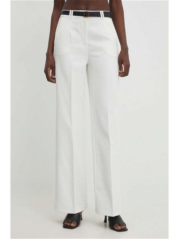 Kalhoty Answear Lab dámské bílá barva široké high waist