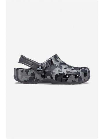 Dětské pantofle Crocs Como Kids Clog dámské šedá barva 207594 BLACK-black