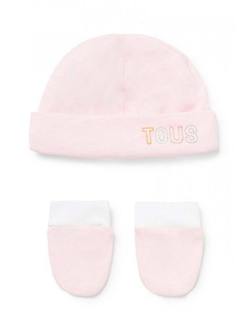 Čepice a dětské rukavice Tous růžová barva z tenké pleteniny