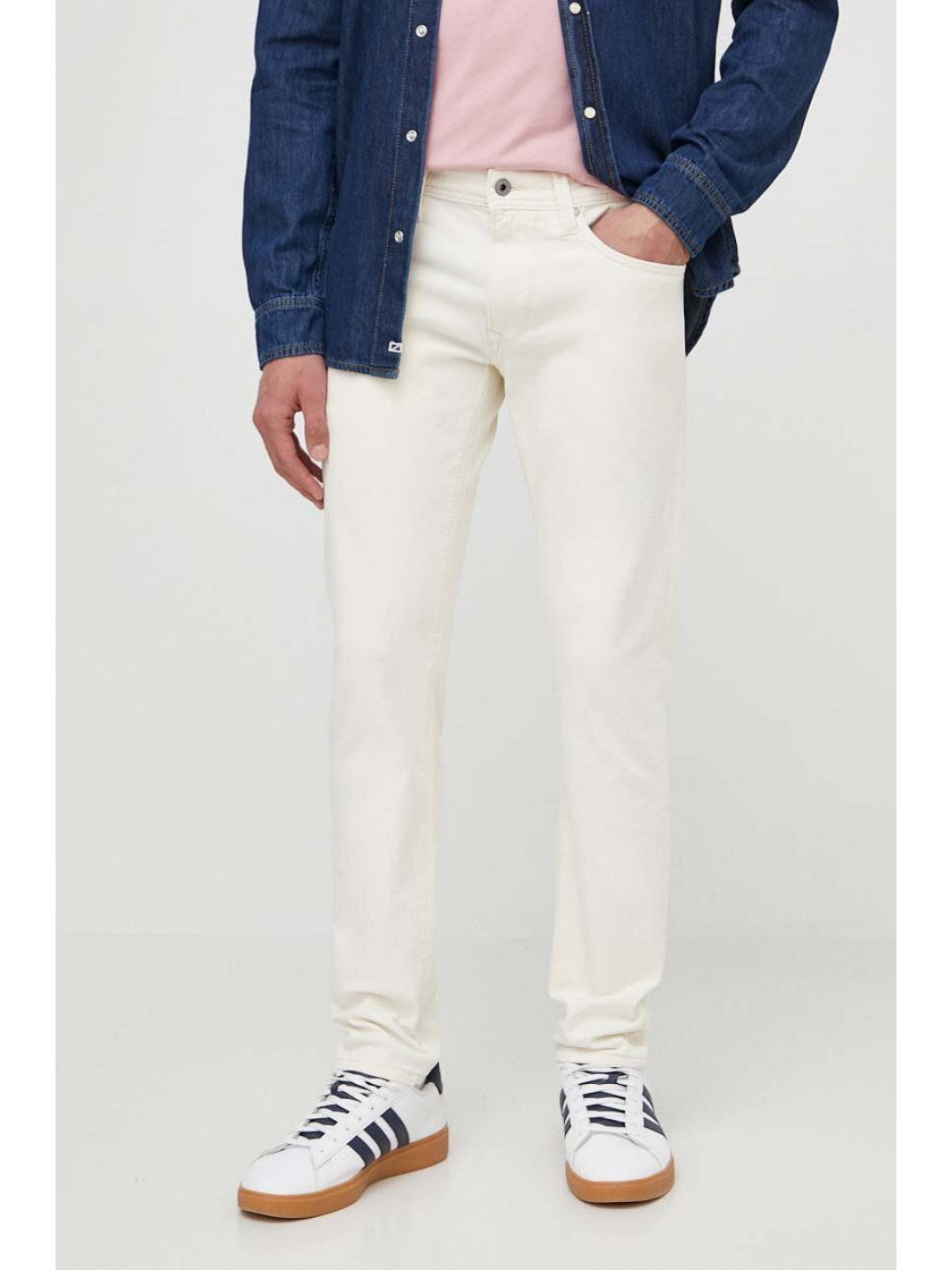 Džíny Pepe Jeans pánské béžová barva