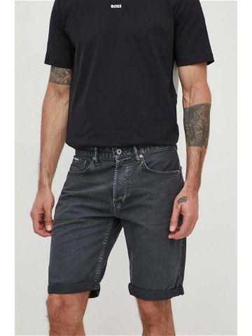 Džínové šortky Pepe Jeans pánské šedá barva