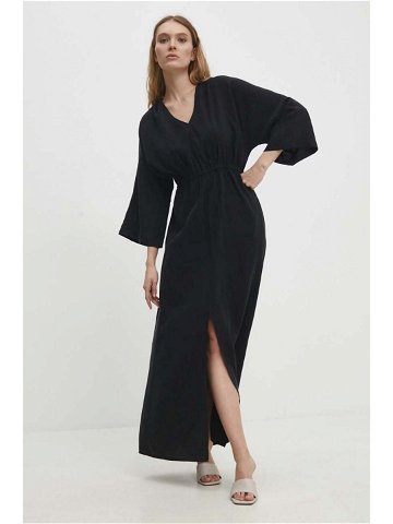 Šaty Answear Lab černá barva maxi oversize