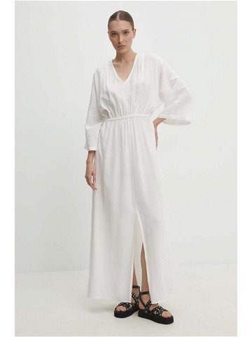 Šaty Answear Lab bílá barva maxi oversize