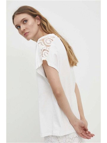Bavlněné tričko Answear Lab bílá barva