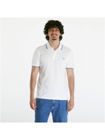 FRED PERRY Twin Tipped Shirt Snow White Warm grey Ocean