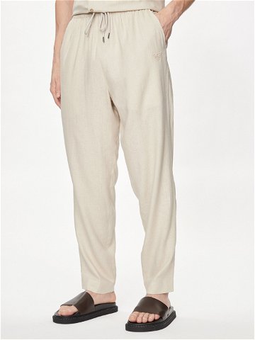 Emporio Armani Underwear Kalhoty z materiálu 211871 4R467 00040 Écru Regular Fit