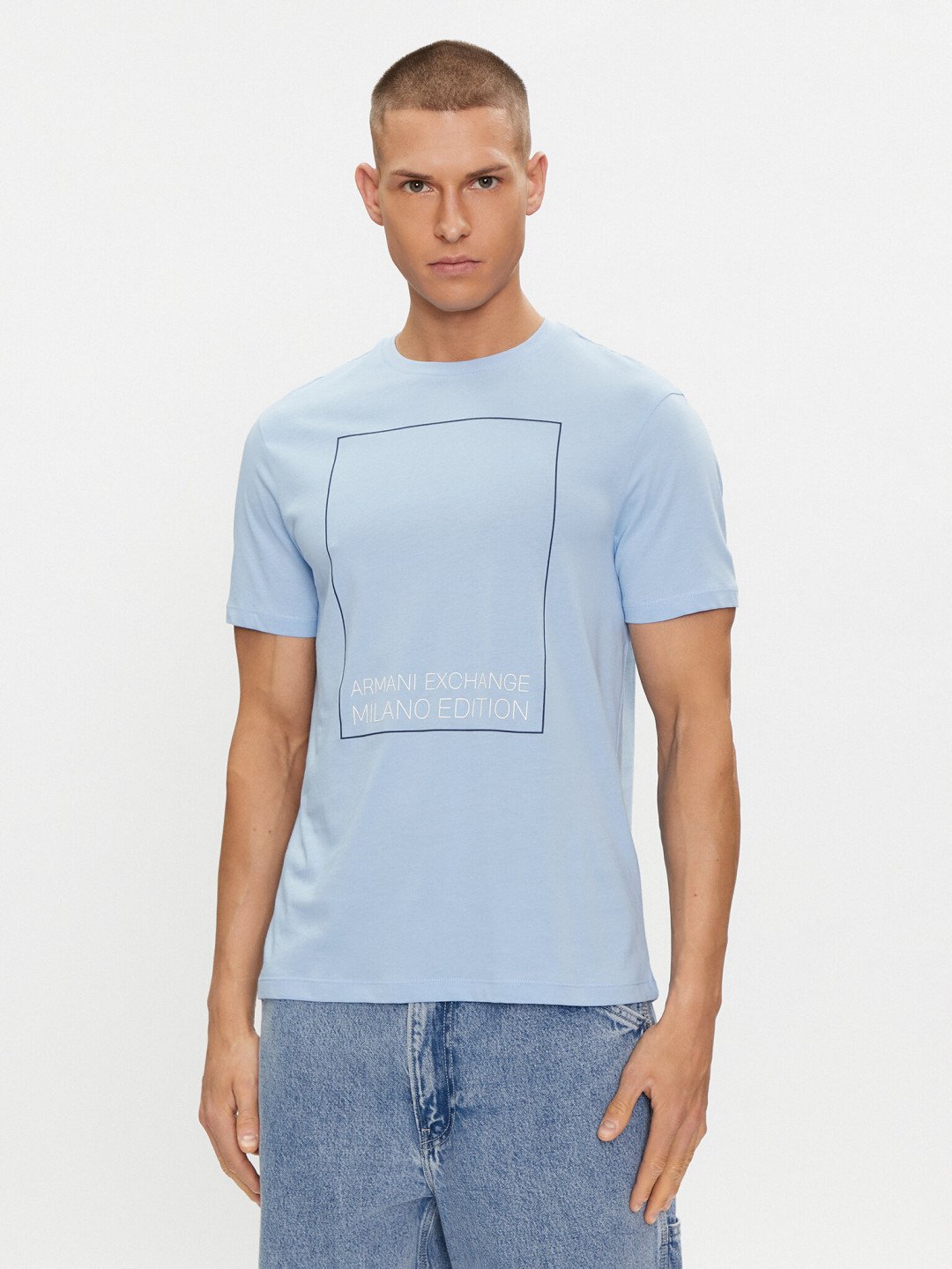 Armani Exchange T-Shirt 3DZTHB ZJ8EZ 15DF Světle modrá Regular Fit