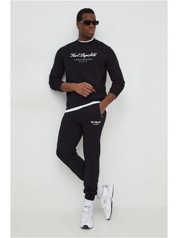 Mikina Karl Lagerfeld pánská černá barva s aplikací 541900 705408