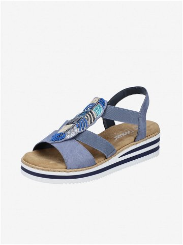 Modré dámské sandálky Rieker