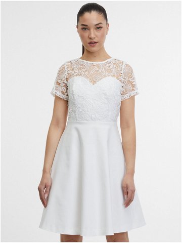 Bílé dámské šaty s krajkou ORSAY