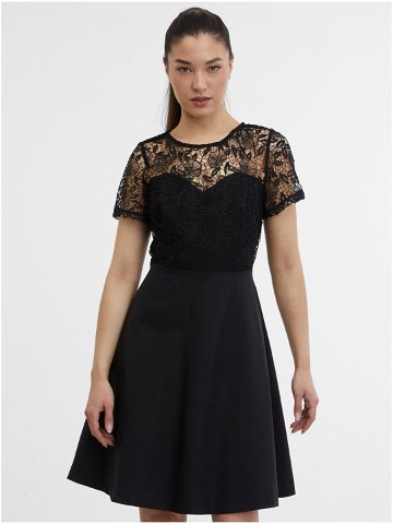 Černé dámské šaty s krajkou ORSAY